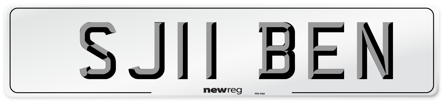 SJ11 BEN Number Plate from New Reg